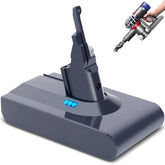 Tacerny V8 battery front view for Dyson V8, compact and ready for use