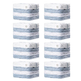 Taili 8-pack jumbo cube bags show 31x40x15 inch capacity for bulky bedding storage.