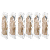 TAILI hanging vacuum bag in a closet demonstrating space-saving storage for jackets.