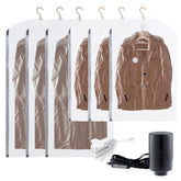TAILI hanging vacuum storage bags with pump keep clothes organized during travel