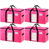 TAILI pink extra-large moving bag with visible window for quick item identification