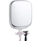 TAILI fogless shower mirror with razor holder enabling hands-free shaving.