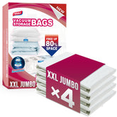 TAILI four-pack vacuum bags packshot showing bedding before compression for space-saving organization