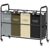 Tajsoon 4-Bag Laundry Sorter frame assembly for a stable, organized start