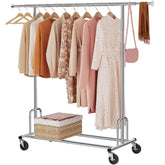 Tajsoon heavy-duty rack with extendable rod for versatile storage