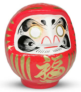 Takasaki Daruma 4.7-inch red front view symbolizing luck and focus on goals