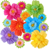 TaoBary giant color floral tissue flowers create dramatic wall decor for events