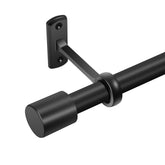 Taoberfuli curtain rod extended to 170 inches with sleek black finish for spacious windows.