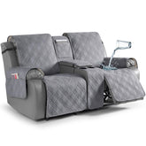 TAOCOCO center-console loveseat recliner cover protects the sofa from spills.