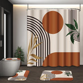 tayney boho curtain abstract geom pattern for stylish bathroom decor