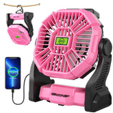 TDLOL portable pink fan front angle for compact cooling on the go