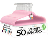 TechZoo premium velvet hangers 50-pack for organized closets