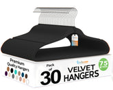 TechZoo Premium Velvet Hangers with ultra-thin width for maximum closet space