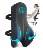Teemour high-back pillow back support provides full back stabilization for office chairs.