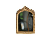 TenFuju small gold Baroque mirror front view adds elegance to entryways.