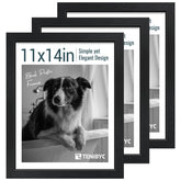 TENIBYC 11x14 textured black frame front view enhances modern wall decor.
