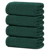 Tens Towels four-pack hunter green bath towels, plush and generously sized