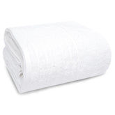 Tens Towels jumbo bath sheet 40x80 inches in white offers plush wrap-around comfort.