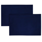 Tens Towels pack of 2 navy bath mats in 20x32 for plush, quick-dry comfort.