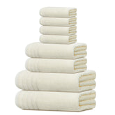 Tens Towels pack shows two extra-large bath towels for spa-like bathroom comfort.