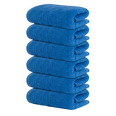 Tens Towels pack-of-6-hand-towels-16x28-blue deliver quick-dry absorbency for baths.
