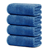 Tens Towels four-pack blue bath towel, soft and highly absorbent.