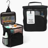 TERRA HOME Original portable shower caddy folded for dorm storage.