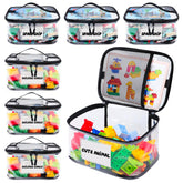 Tesuko 6-pack clear toy storage bags keep LEGO organized and visible.