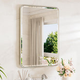 TETOTE brushed nickel mirror 20x30 enhances a modern bathroom.