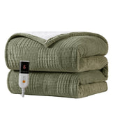 Texciting heated blanket with ultra soft fabric for cozy warmth.