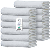 TEXCRAFT bulk-pack white towels, 24x50, ideal for hotels and spas.