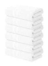 Textila Basic bath towel folded in white showing softness and size for daily use