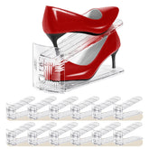 Tgzwme Shoe Slots Organizer 12-pack front view demonstrates space-saving design in a neat closet.