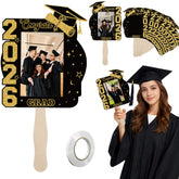 THAWAY graduation fans package contents with 24 units and tape for easy DIY personalization.