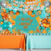 THAWAY Life of A Birthday Girl tablecloth-backdrop for vibrant party photos.