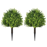 The Bloom Times 24-inch boxwood topiary, front view for porch decor.