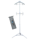 The Steamer Stand Deluxe folded compact for travel and storage.