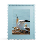 THKRLOF 11x14 blue frame with wavy edge and real glass protects memories.