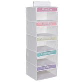 Three Sweet Peas Co weekly organizer with five shelves for organized school outfits