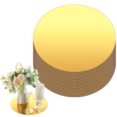 Thyle gold acrylic round mirror ten inch centerpiece brightening tables with warm reflections