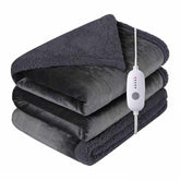 TICOO electric heated blanket spread on bed for even warmth.