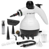 TICYACK handheld steam cleaner with 350ml tank for quick, chemical-free cleaning.