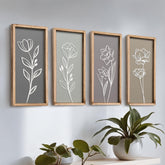 Tide and Tales 3D floral wall decor adds depth to living rooms with earthy, harmonious tones.