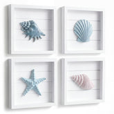 Tide and Tales 3D seashells and starfish wall art for seaside bathroom decor