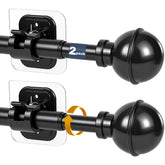 Tidisort adhesive curtain rod no drill setup for easy renter-friendly installation