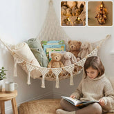 TIDYTEDS stuffed animal hammock corner showcases space-saving toy organization for tidy playrooms.
