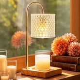 TigQiang Candle Warmer Lamp with crystal design enhances ambiance and fragrance