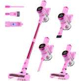 Tikom V500 vacuum shows strong suction power for pet hair and crumbs.