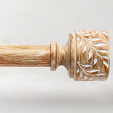 Time Forest boho wood curtain rod assembly shown for easy adjustable installation