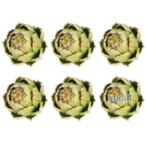 Timgle green artichokes six-piece set ideal as a table centerpiece